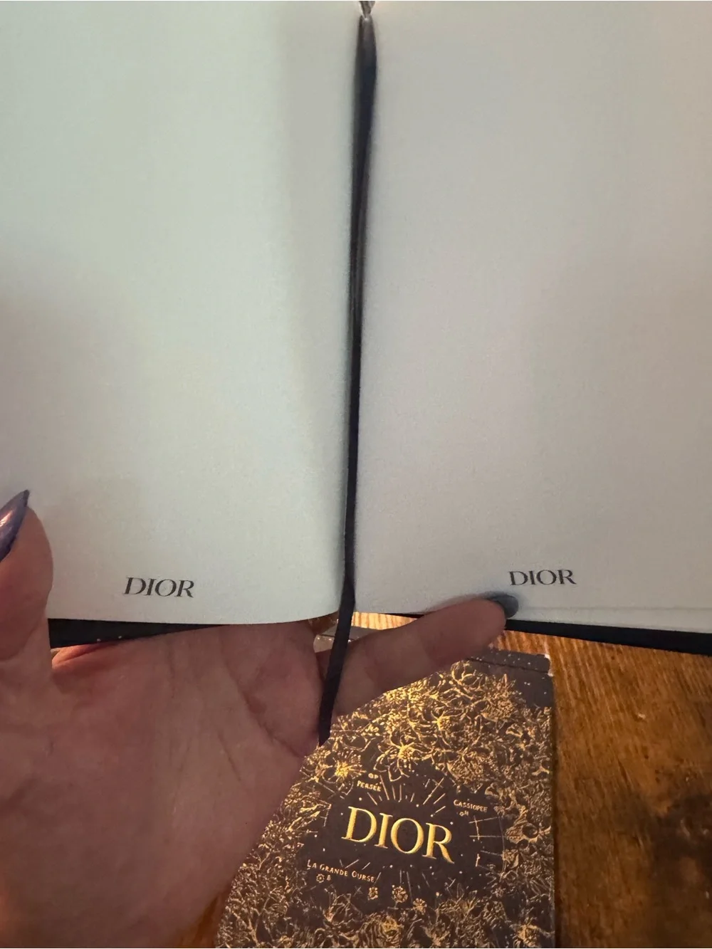 Dior Navy and Gold Foil Floral Journal NIB